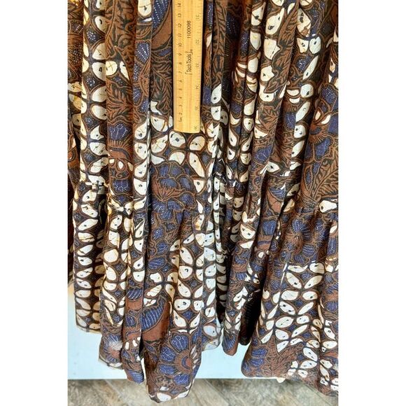 intage Gunne Sax by Jessica 70s San Francisco Bohemian Batik Crochet Maxi Dress - Picture 7 of 9